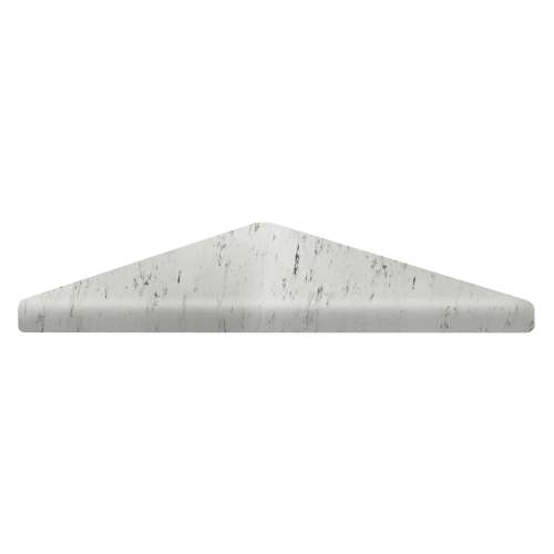 9-in x 9-in Solid Surface Corner Shelf , in White Venito