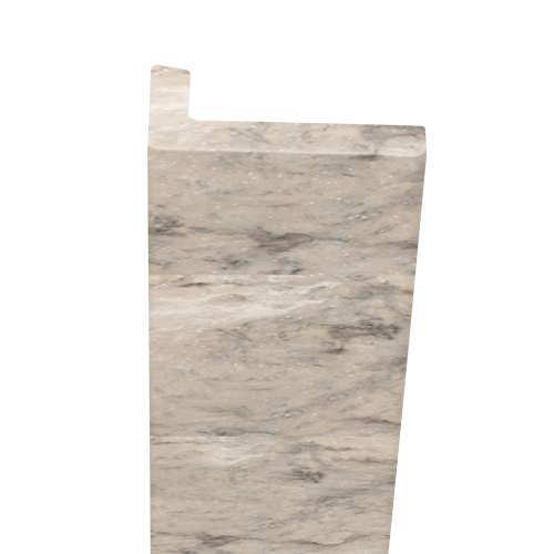 96in Over-tile trim, in Biscotti Marble