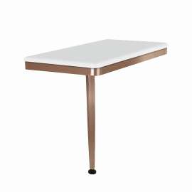 Transolid SSSL2412L-CB-M 24in x 12in Left-Hand Shower Seat with PVD Coated Champagne Bronze Frame and Leg