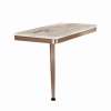 24in x 12in Left-Hand Shower Seat with PVD Coated Champagne Bronze Frame and Leg, in Sand Creme