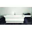 Transolid Cierra 71in x 33.5in Resin Stone Freestanding Bathtub with center drain, in White