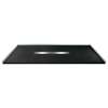 Transolid FZS6648C-09 Trimslate 66-in x 48-in Zero Threshold Shower Base With Center Drain, Black