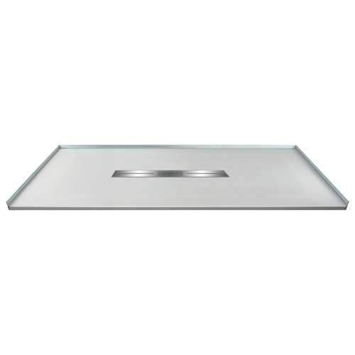 Transolid FZS6648C-40 Trimslate 66-in x 48-in Zero Threshold Shower Base With Center Drain, Dark Grey