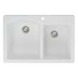 Transolid Aversa Granite 33-in Drop-In Kitchen Sink Kit with Grids, Strainers and Drain Installation Kit