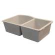Transolid Aversa Granite 31-in Kitchen Sink Kit with Grids, Strainers and Drain Installation Kit in Cafe Latte