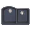 Transolid Aversa Granite 31-in Kitchen Sink Kit with Grids, Strainers and Drain Installation Kit in Grey
