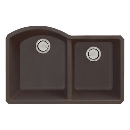Transolid Aversa Granite 31-in Kitchen Sink Kit with Grids, Strainers and Drain Installation Kit in Espresso