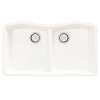 Transolid Aversa Granite 32-in Undermount Kitchen Sink Kit with Faucet, Grids, Strainers and Drain Installation Kit in White