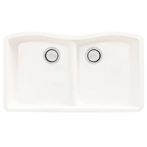 Transolid Aversa Granite 32-in Kitchen Sink Kit with Grids, Strainers and Drain Installation Kit