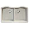 Transolid Aversa Granite 32-in Kitchen Sink Kit with Grids, Strainers and Drain Installation Kit in Cafe Latte