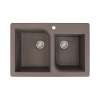 Transolid Radius Granite 33-in Drop-In Kitchen Sink Kit with Grids, Strainers and Drain Installation Kit in Espresso