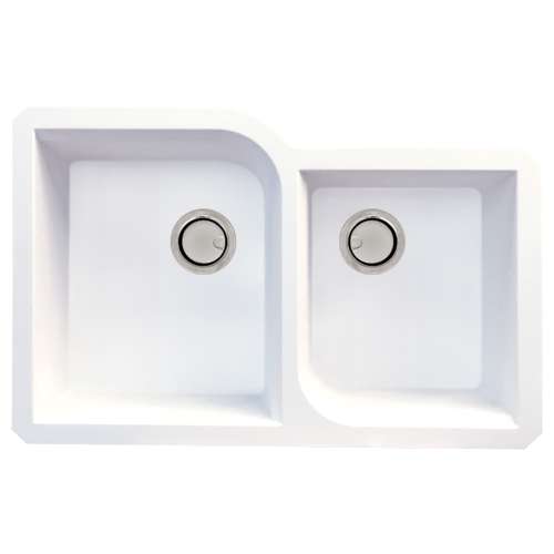 Transolid Radius Granite 31-in Undermount Kitchen Sink Kit with Grids, Strainers and Drain Installation Kit
