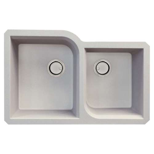 Transolid Radius Granite 31-in Undermount Kitchen Sink Kit with Grids, Strainers and Drain Installation Kit in Cafe Latte