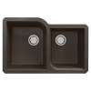 Transolid Radius Granite 31-in Undermount Kitchen Sink Kit with Grids, Strainers and Drain Installation Kit in Espresso