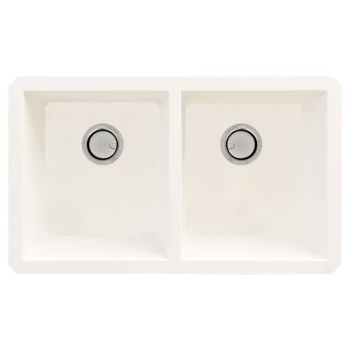 Transolid Radius Granite 31-in Undermount Kitchen Sink Kit with Grids, Strainers and Drain Installation Kit