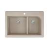 Transolid Radius Granite 33-in Drop-In Kitchen Sink Kit with Grids, Strainers and Drain Installation Kit in Cafe Latte
