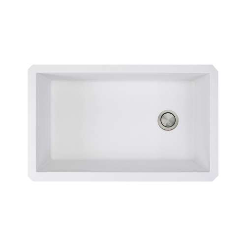 Transolid Radius Granite 31-in Undermount Kitchen Sink Kit with Faucet, Grids, Strainers and Drain Installation Kit