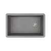Transolid Radius Granite 31-in Undermount Kitchen Sink Kit with Faucet, Grids, Strainers and Drain Installation Kit in Grey