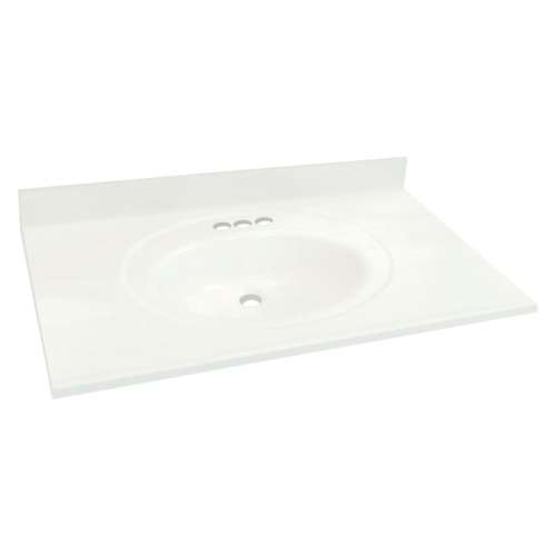 Transolid Cultured Marble 25-in x 22-in Vanity Top