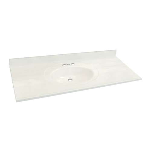 Transolid 3-Pack Cultured Marble 61-in x 22-in Vanity Tops