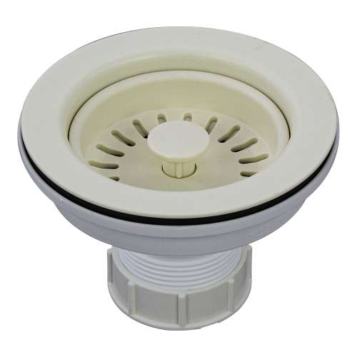Transolid 3.5-in Plastic Strainer in Biscuit