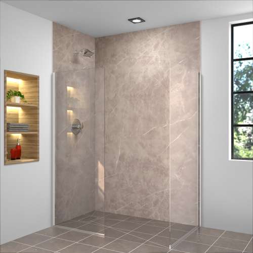 Transolid FW7032-31 Rear Offset Center Drain Ready to Tile Wet Floor Shower Base in White