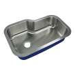 Transolid Meridian Stainless Steel 33 Undermount Kitchen Sink Kit with Bottom Grids, Flip-Top Strainer, Flip-Top Disposal Strain