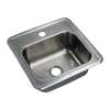 Transolid Select 15in x 15in 20 Gauge Drop-in Single Bowl Kitchen/Bar Sink with 1 Faucet Hole