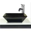 Transolid Bayville Vitreous China 16-in Square Vessel Sink