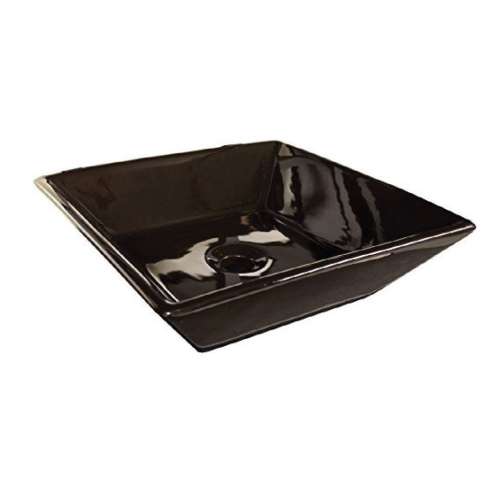 Transolid Bayville Vitreous China 16-in Square Vessel Sink