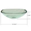 Transolid Millbrook Glass 16.5-in Square Vessel Sink