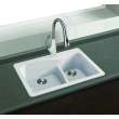 Transolid Aversa SilQ Granite 33-in. Drop-in Kitchen Sink with 4 BACE Faucet Holes in White