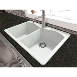 Transolid ATDE3322-CD Aversa 33-in x 22-in Drop-in Granite Kitchen Sink