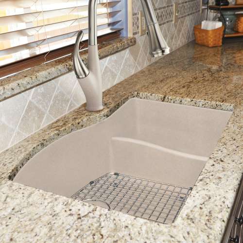 Transolid Aversa SilQ Granite 32-in. Undermount Kitchen Sink within Cafe Latte