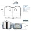 Transolid Aversa Granite 32-in Kitchen Sink Kit with Grids, Strainers and Drain Installation Kit in White