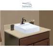 40 in. Solid Surface Vessel Vanity Top in Almond Sky with Single Hole