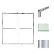 Transolid BRP606208C-T-PC Brianna 60 in. W x 62 in. H Frameless By-Pass Shower Door in Polished Chrome Finish with Clear Glass and Turin Handles