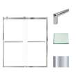 Transolid BRP607008C-T-PC Brianna 60 in. W x 70 in. H Frameless By-Pass Shower Door in Polished Chrome Finish with Clear Glass and Turin Handles