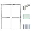 Transolid BRP608008C-S-PC Brianna 60 in. W x 80 in. H Frameless By-Pass Shower Door in Polished Chrome Finish with Clear Glass and Sabrina Handles