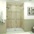 Transolid BYPT608010C-N-BN Brooklyn 60-in W x 80-in H Frameless Double Sliding Shower Door in Brushed Stainless