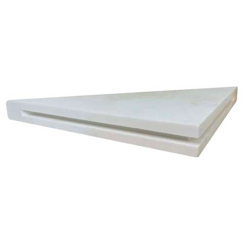 9-in x 9-in Solid Surface Corner Shelf , in Grey
