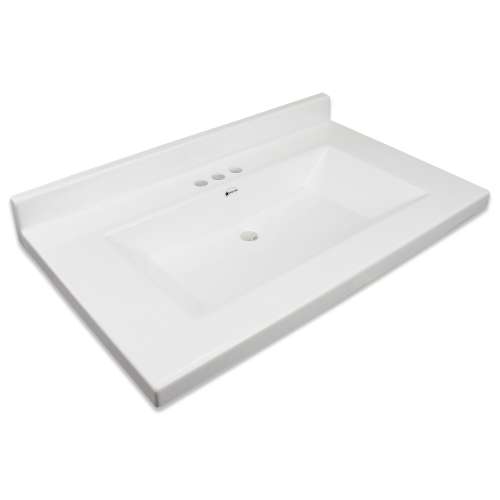 Transolid Calle Premium Cultured Marble Vanity Top with Integrated Sink