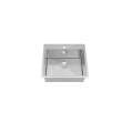 Transolid Diamond 25in x 22in 16 Gauge  Dual Mount Single Bowl Kitchen Sink with MR2 Holes