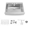 Transolid KKM-DTSSF362510-3 Diamond Sink Kit with Farmhouse Style Super Single Bowl, 3 Pre-Drilled Holes, Magnetic Accessory Kit and Drain Kit
