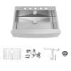 Transolid KKM-DTSSF362510-5 Diamond Sink Kit with Farmhouse Style Super Single Bowl, 5 Pre-Drilled Holes, Magnetic Accessory Kit and Drain Kit