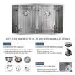 Transolid Diamond Stainless Steel 33-in Undermount Kitchen Sink