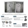 Transolid Diamond Titan 14 Gauge Stainless Steel 32-in Undermount Kitchen Sink with Taper