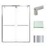 Transolid EBPT608010C-R-PC Eden 56-60-in W x 80-in H Semi-Frameless By-Pass Shower Door in Polished Chrome with Clear Glass