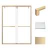 Transolid EBPT608010L-S-CB Eden 56-60-in W x 80-in H Semi-Frameless By-Pass Shower Door in Champagne Bronze with Low Iron Glass
