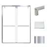 Transolid EBPT608010L-R-PC Eden 56-60-in W x 80-in H Semi-Frameless By-Pass Shower Door in Polished Chrome with Low Iron Glass